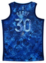 Warriors Stephen Curry Signed Blue Creators in The Paint Nike Jersey BAS Witness