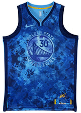 Warriors Stephen Curry Signed Blue Creators in The Paint Nike Jersey BAS Witness