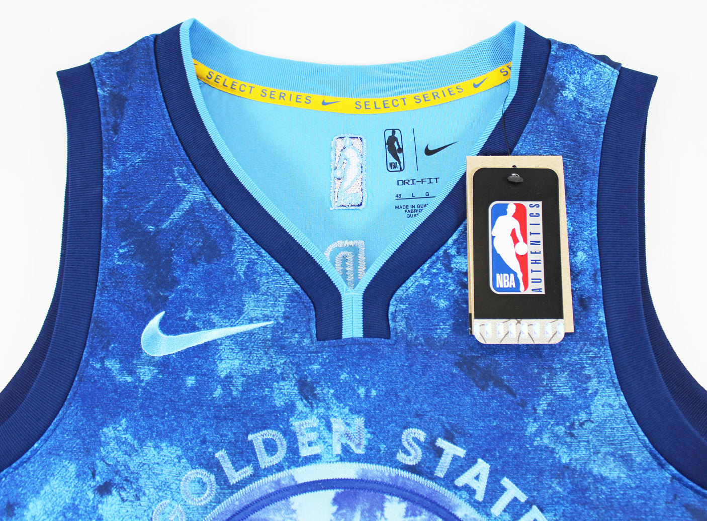 Warriors Stephen Curry Signed Blue Creators in The Paint Nike Jersey BAS Witness