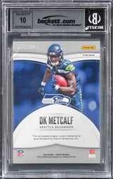 Seahawks D.K. Metcalf Signed 2019 Panini Prizm Premier #19 Card Auto 10 BAS Slab