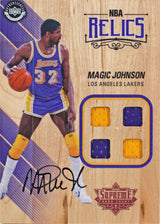 Lakers Magic Johnson Signed 5x7 Upper Deck Supreme Hard Court Card BAS #MJ09977