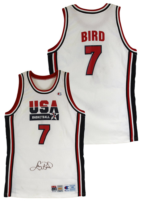 Celtics Larry Bird Signed Game Worn 1992 Dream Team Champion Jersey BAS #AA03278