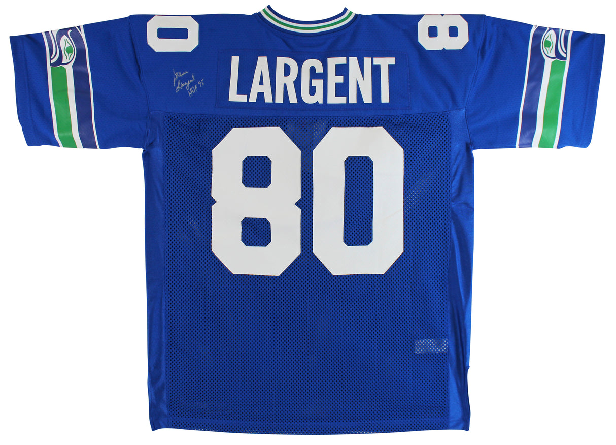 Seahawks Steve Largent "HOF 95" Authentic Signed Blue M&N Jersey BAS Witnessed 2