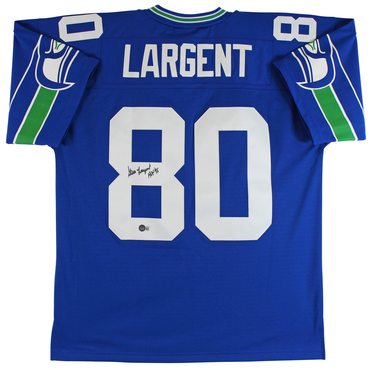 Seahawks Steve Largent "HOF 95" Authentic Signed Blue M&N Jersey BAS Witnessed 1