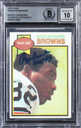 Browns Ozzie Newsome HOF 99 Signed 1979 Topps #308 Rookie Card Auto 10! BAS Slab