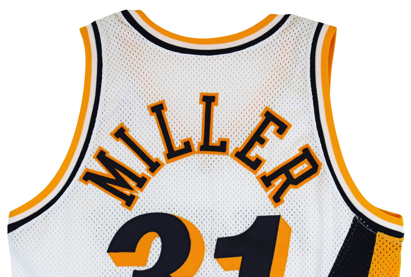 Pacers Reggie Miller "To Shaq" Signed Game Worn 1993-94 Champion Jersey BAS