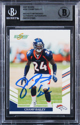 Broncos Champ Bailey Authentic Signed 2007 Score #254 Card BAS Slabbed