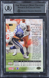 Colts Marshall Faulk Authentic Signed 1994 SP #3 Rookie Card Auto 10 BAS Slabbed