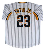 Fernando Tatis Jr. Authentic Signed White Pinstripe Pro Style Jersey JSA