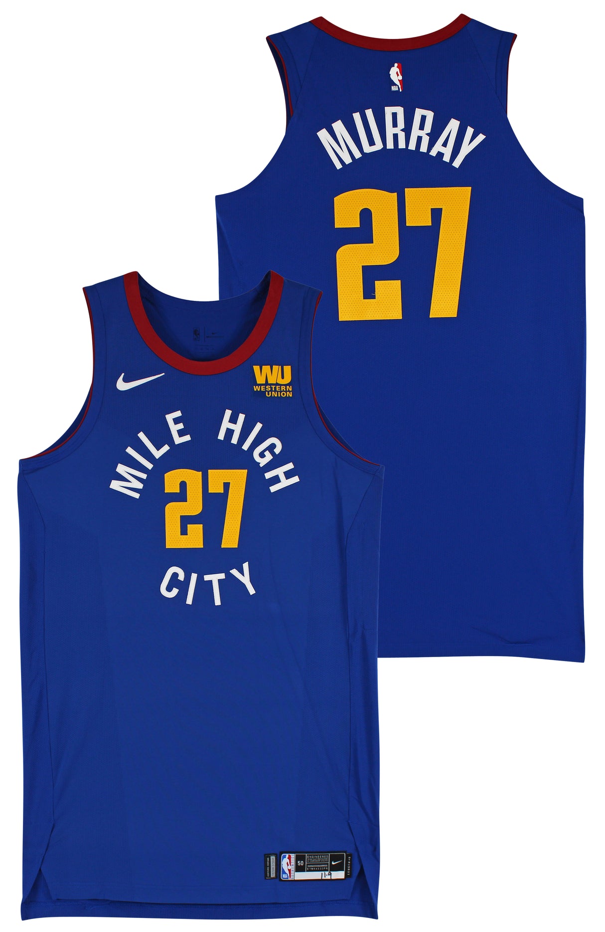 Nuggets Jamal Murray November 9, 2018 Game Used Blue Nike Jersey