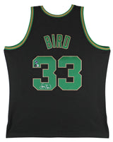 Celtics Larry Bird Authentic Signed Black M&N HWC Swingman Jersey BAS Witnessed