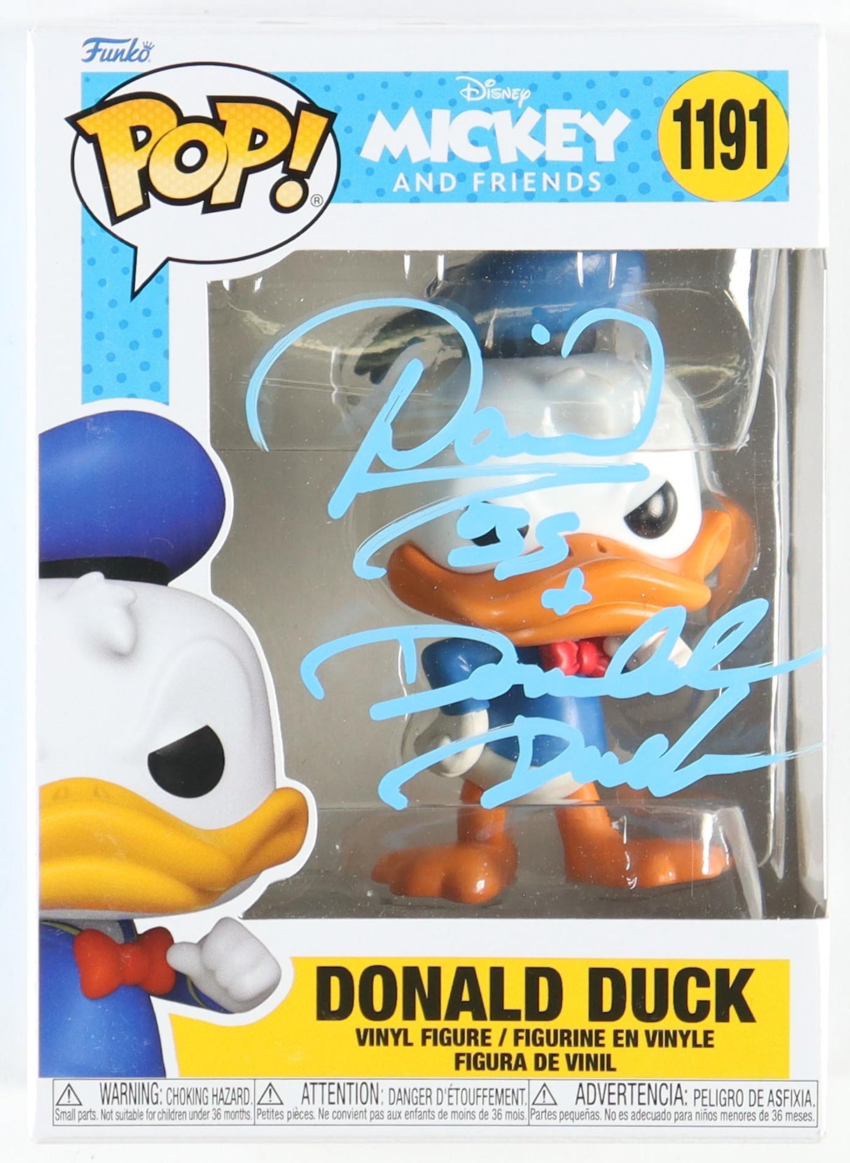 Daniel Ross Signed "Mickey And Friends" #1191 Funko Pop! Vinyl Figure Inscribed "Donald Duck" (JSA)