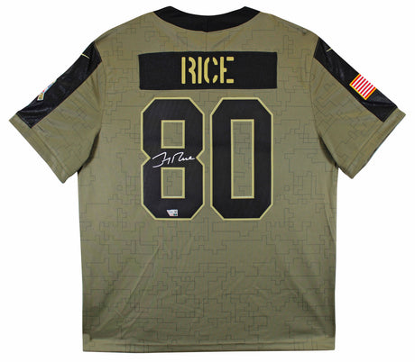 49ers Jerry Rice Signed 2021 Salute to Service Nike Limited Jersey Fanatics