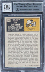 Steelers Joe Greene "HOF 87" Signed 1971 Topps #245 RC Card Auto 10 BAS Slab 3