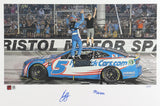 Kyle Larson & Owen Larson Signed 2024 Bristol Win Celebration | Back View | 12"x18" Art Print (PA)