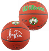 Celtics Larry Bird Signed Wilson Celtics Logo Basketball W/ Case BAS Witnessed