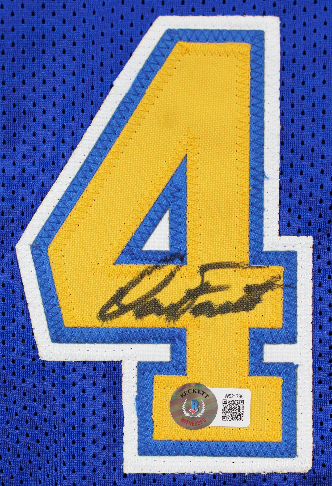 (3) Fouts, Winslow & Joiner Signed Blue TB Pro Style Jersey BAS Witnessed