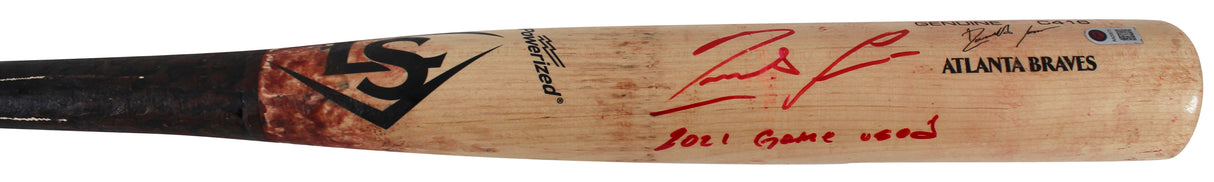 Braves Ronald Acuna Jr. "2021 Game Used" Signed Game Used Bat MLB & PSA #1B29297