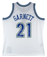 Timberwolves Kevin Garnett "HOF 2020" Signed White M&N HWC Jersey BAS Witnessed