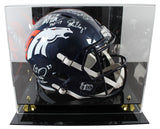 Broncos (5) Elway, Sharpe, Davis +2 Signed F/S Speed Rep Helmet W/ Case BAS Wit