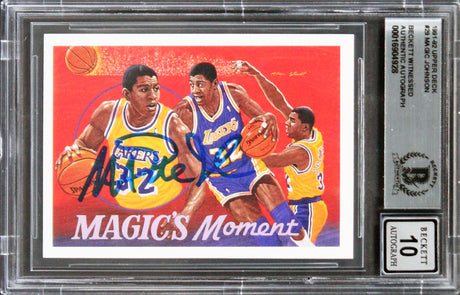 Lakers Magic Johnson Signed 1991 Upper Deck #29 Card Auto 10! BAS Slabbed