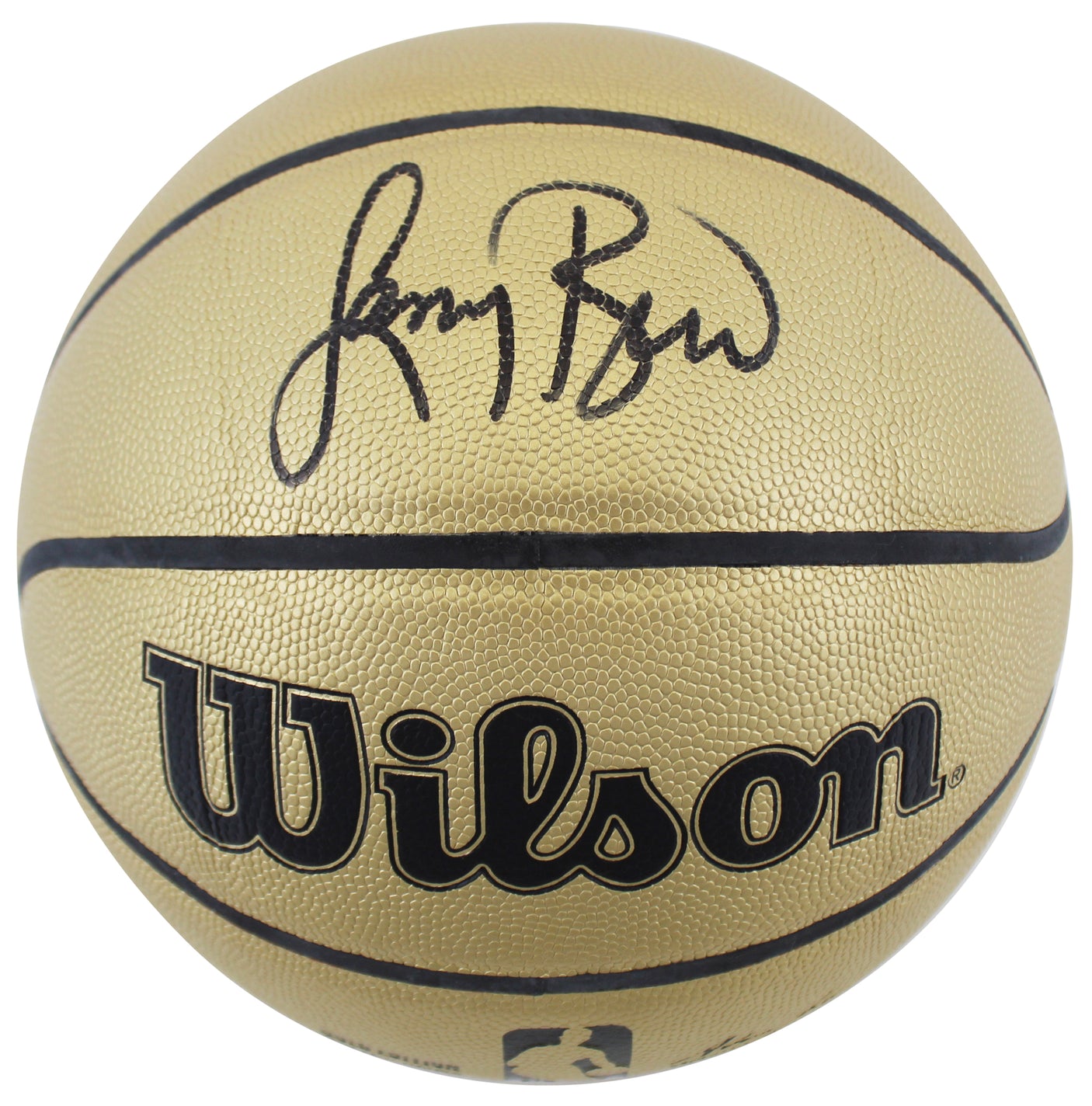 Celtics Larry Bird Authentic Signed Wilson Gold Edition Basketball BAS Witnessed