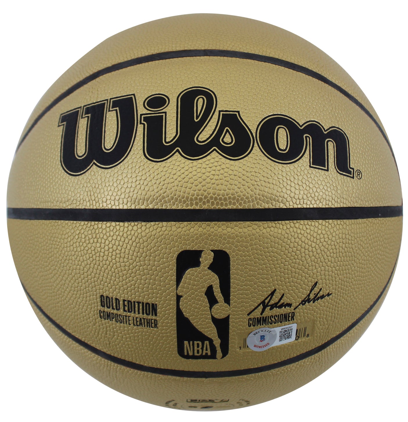 Celtics Larry Bird Authentic Signed Wilson Gold Edition Basketball BAS Witnessed