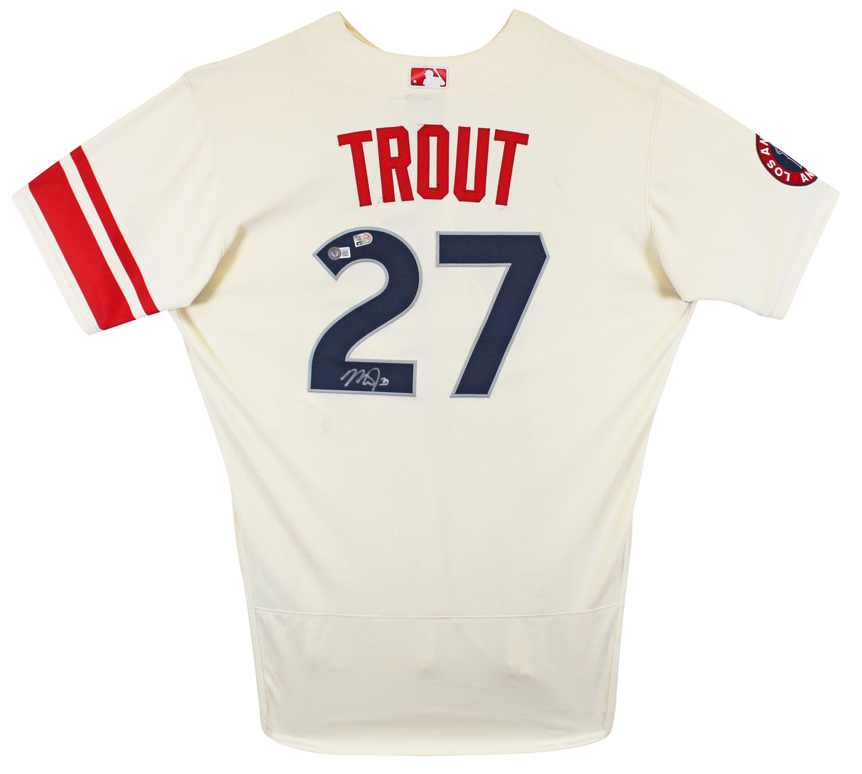 Angels Mike Trout Authentic Signed White Nike City Connect Jersey BAS & MLB