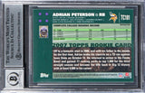 Vikings Adrian Peterson Signed 2007 Topps Chrome #TC181 RC Card Auto 10 BAS Slab