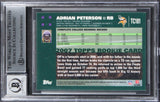 Vikings Adrian Peterson Signed 2007 Topps Chrome #TC181 RC Auto 10! BAS Slabbed