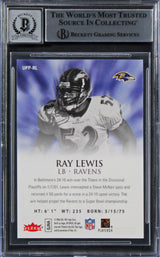 Ravens Ray Lewis Signed 2006 Ultra Performers #UPPRL Card Auto 10! BAS Slabbed