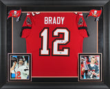 Buccaneers Tom Brady Authentic Signed Red Nike Framed Jersey Fanatics COA