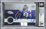 Ravens Ray Lewis Signed 2008 UD Game Jerseys #UDGJRL Card Auto 10! BAS Slabbed