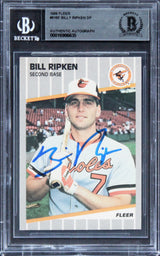 Orioles Billy Ripken Authentic Signed 1989 Fleer #616E Card BAS Slabbed