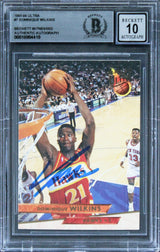 Hawks Dominique Wilkins Authentic Signed 1993 Ultra #7 Card Auto 10! BAS Slabbed