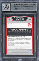 Hawks Dominique Wilkins Authentic Signed 2008 Bowman #101 Card Auto 10! BAS Slab