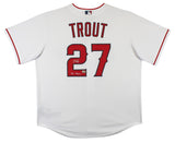 Angels Mike Trout War Machine Authentic Signed White Nike Jersey MLB #YP610298