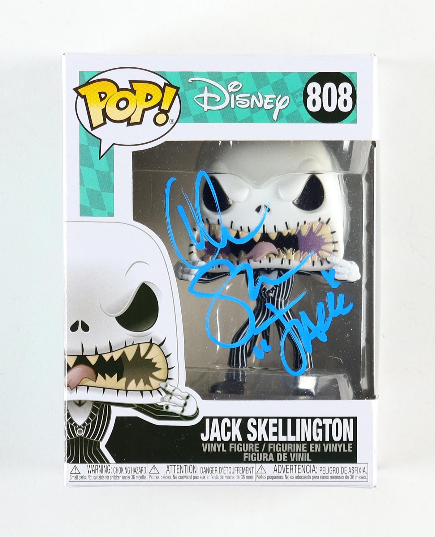 Nightmare Before Christmas Bundle: Signed Jack Skellington Funko Pop + Unsigned Sally Funko Pop