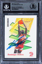 Hawks Dominique Wilkins Authentic Signed 1991 Skybox #10 Card BAS Slabbed