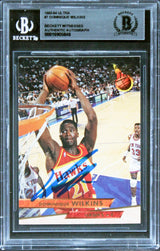 Hawks Dominique Wilkins Authentic Signed 1993 Ultra #7 Card BAS Slabbed 1