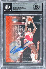 Hawks Dominique Wilkins Signed 2000 UD Century Legends #52 Card BAS Slabbed