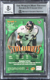 Ravens Ray Lewis Authentic Signed 1997 Finest #302 Card Auto 10! BAS Slabbed