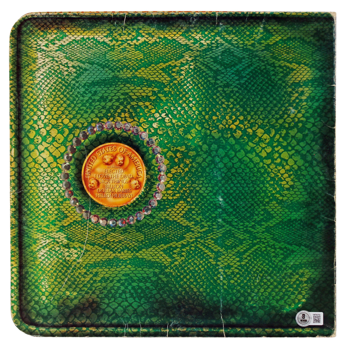 Alice Cooper "NMMNG" Signed Billion Dollar Babies Album Cover W/ Vinyl BAS Wit 2