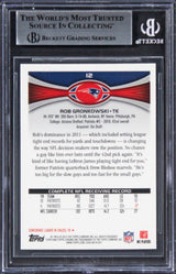 Patriots Rob Gronkowski Authentic Signed 2012 Topps Chrome #12 Card BAS Slabbed