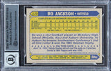 Royals Bo Jackson Authentic Signed 1987 Topps #170 Card Auto 10! BAS Slabbed