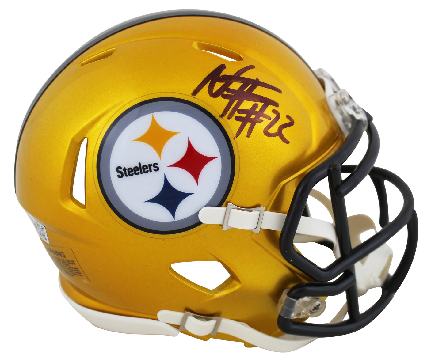 Steelers Najee Harris Signed Flash Speed Mini Helmet W/ Case Fanatics COA