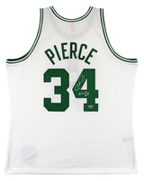 Celtics Paul Pierce "08 Finals MVP" Signed White M&N HWC Swingman Jersey Fan