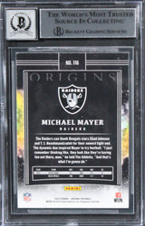 Raiders Michael Mayer Signed 2023 Panini Origins #116 RC Card Auto 10! BAS Slab