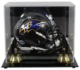 Ravens Ray Lewis Signed Speed Mini Helmet w/ White Sig w/ Case BAS Wit