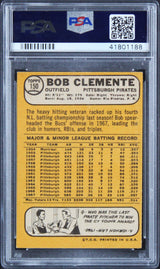 Pirates Roberto Clemente Signed 1968 Topps #150 Card Auto Graded 8 PSA Slabbed